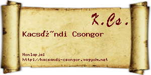 Kacsándi Csongor névjegykártya